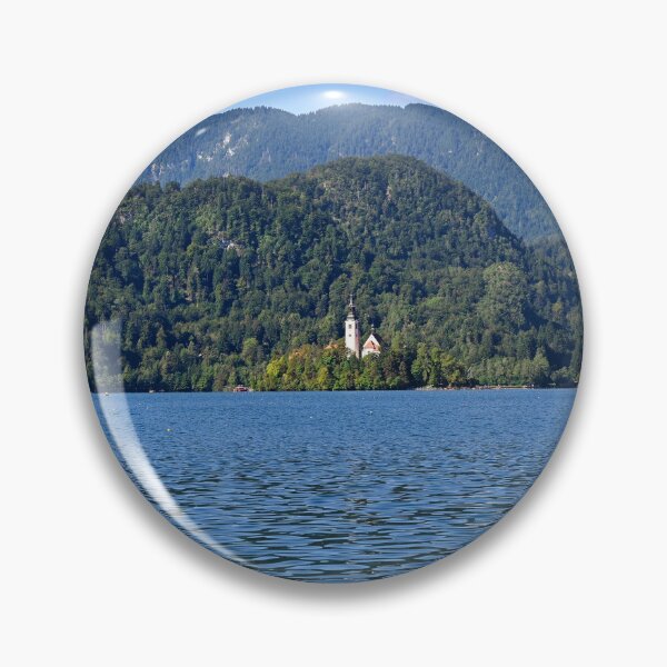 Item preview, Lake Bled and mountains landscape,Pilgrimage Church of the Assumption of Maria, Slovenia designed and sold by goceris.