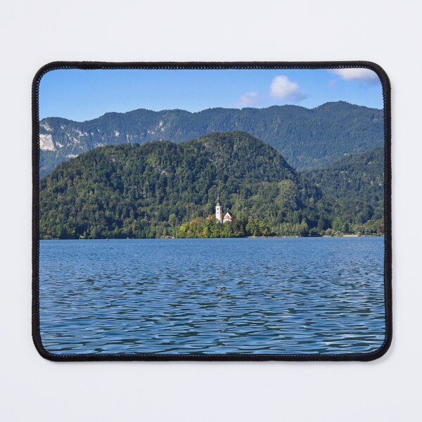 Item preview, Lake Bled and mountains landscape,Pilgrimage Church of the Assumption of Maria, Slovenia designed and sold by goceris.