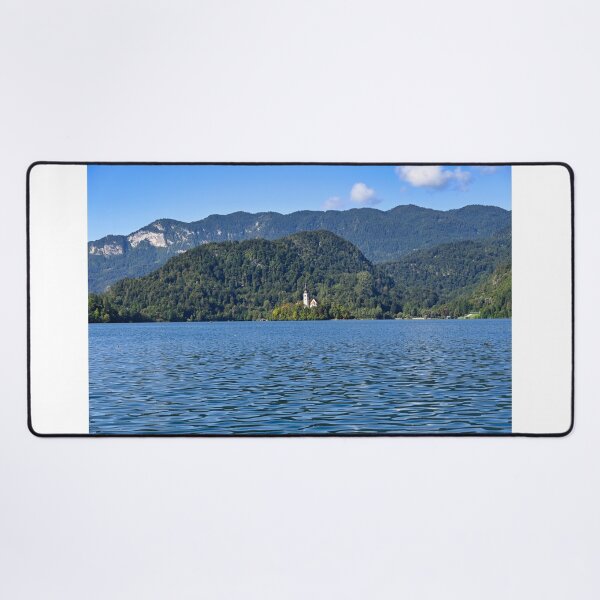 Item preview, Lake Bled and mountains landscape,Pilgrimage Church of the Assumption of Maria, Slovenia designed and sold by goceris.