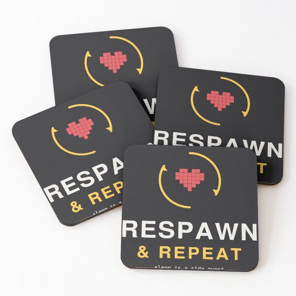 Item preview, Respawn and Repeat, Retro Gamer Pixel Heart Design designed and sold by River1Shop.