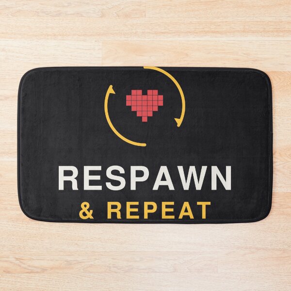 Item preview, Respawn and Repeat, Retro Gamer Pixel Heart Design designed and sold by River1Shop.
