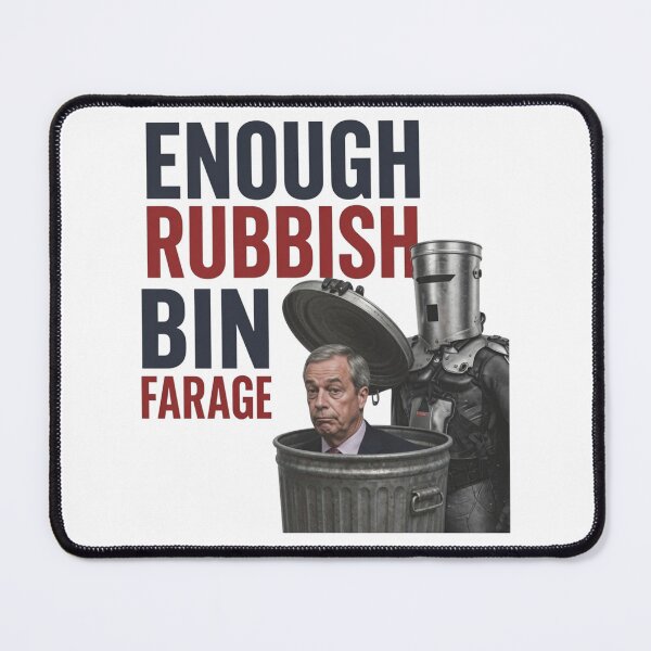 Item preview, Enough Rubbish, Bin Farage - Vote Count Binface designed and sold by Findeloine.