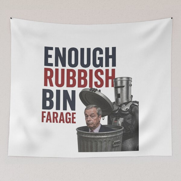 Item preview, Enough Rubbish, Bin Farage - Vote Count Binface designed and sold by Findeloine.