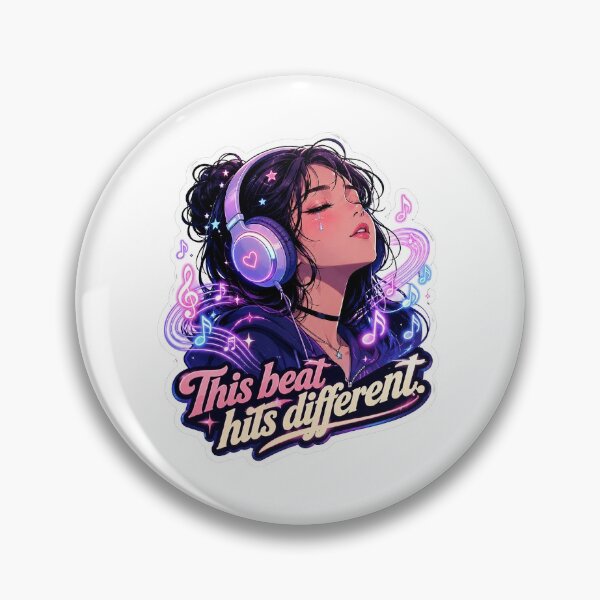 Item preview, This Beat Hits Different - Aesthetic Music Lover & K-Pop Vibe Sticker designed and sold by Saniyamirza07.