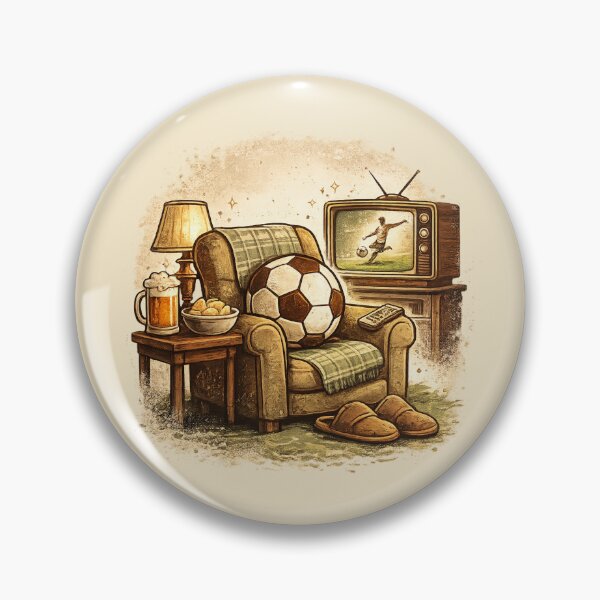 Item preview, Retired Soccer Fan Gift Vintage Couch Art designed and sold by Corvoria.