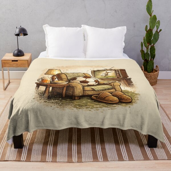 Item preview, Retired Soccer Fan Gift Vintage Couch Art designed and sold by Corvoria.