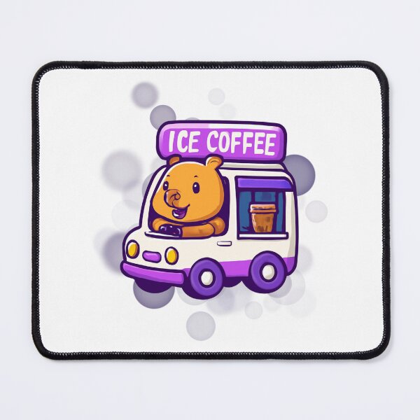 Item preview, Cute Capybara Coffee Truck Cartoon designed and sold by iamKRUK.