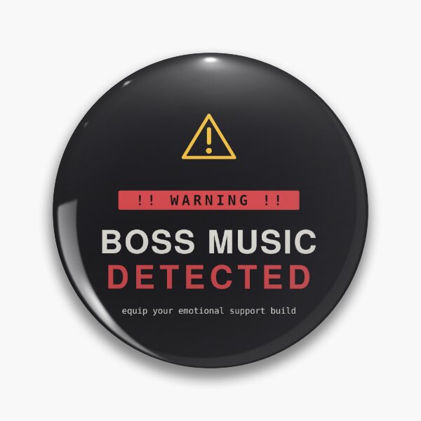 Item preview, Warning Boss Music Detected, Funny Gamer Alert Design designed and sold by River1Shop.