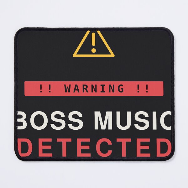 Item preview, Warning Boss Music Detected, Funny Gamer Alert Design designed and sold by River1Shop.