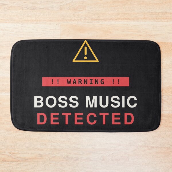 Item preview, Warning Boss Music Detected, Funny Gamer Alert Design designed and sold by River1Shop.