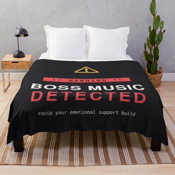 Item preview, Warning Boss Music Detected, Funny Gamer Alert Design designed and sold by River1Shop.