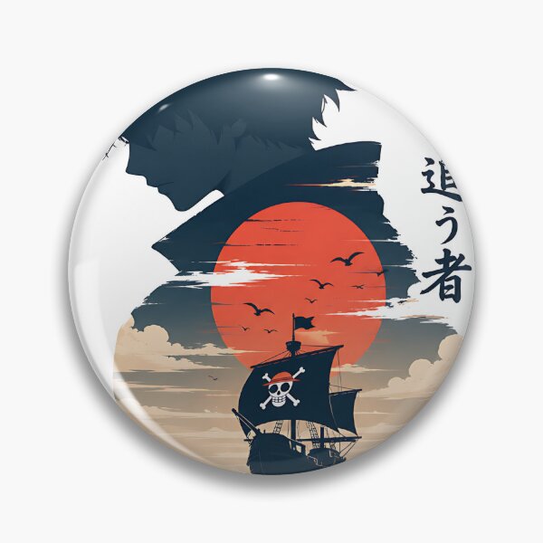 Item preview, Luffy Chase Your Dreams Straw Hat Silhouette  designed and sold by Jaideep Walia.