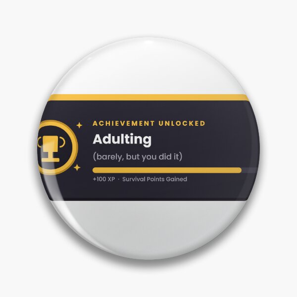 Item preview, Achievement Unlocked Adulting Gamer Sticker designed and sold by QuirkyCartel.