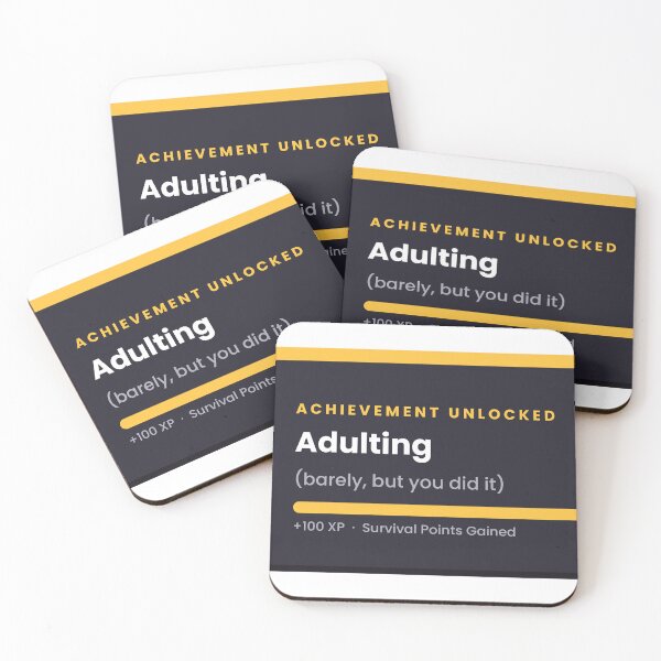 Item preview, Achievement Unlocked Adulting Gamer Sticker designed and sold by QuirkyCartel.