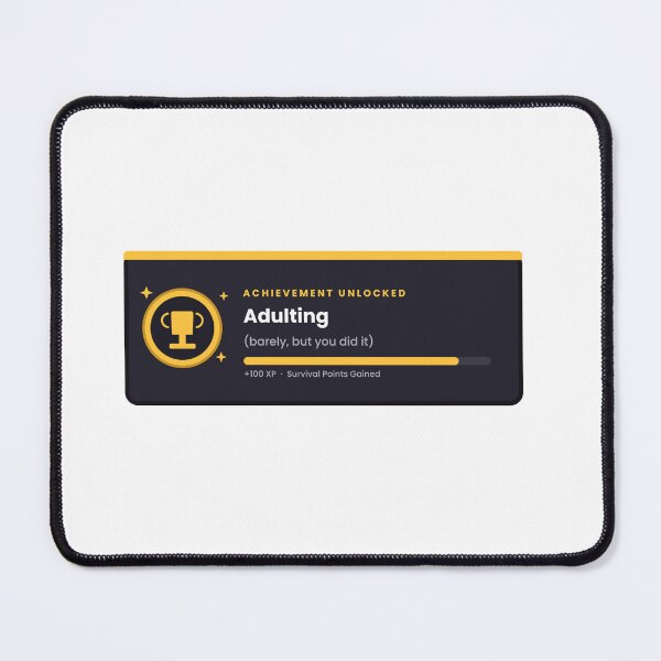 Item preview, Achievement Unlocked Adulting Gamer Sticker designed and sold by QuirkyCartel.