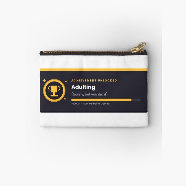 Item preview, Achievement Unlocked Adulting Gamer Sticker designed and sold by QuirkyCartel.
