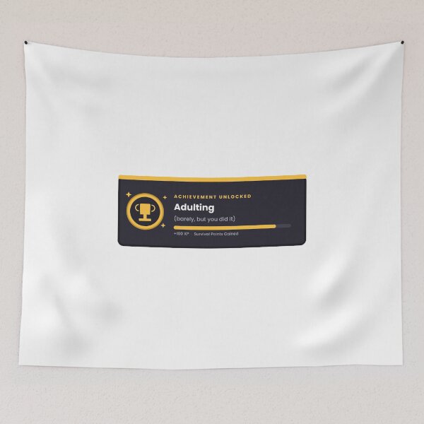 Item preview, Achievement Unlocked Adulting Gamer Sticker designed and sold by QuirkyCartel.