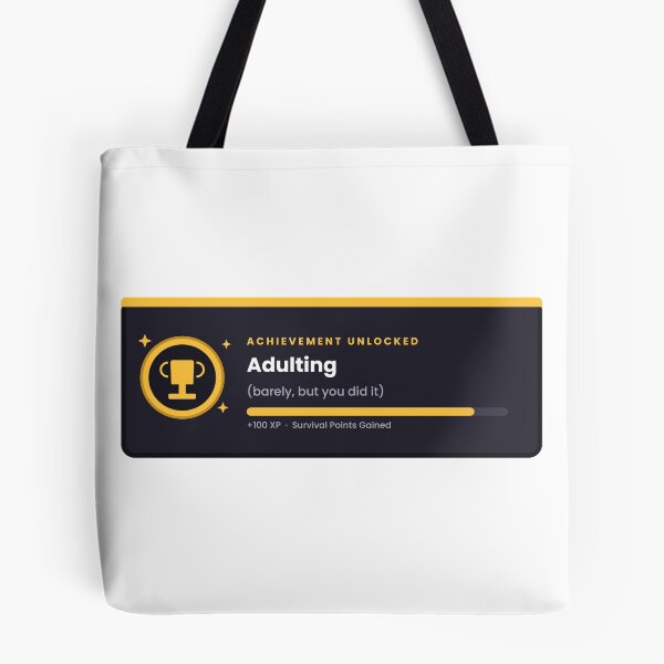 Item preview, Achievement Unlocked Adulting Gamer Sticker designed and sold by QuirkyCartel.