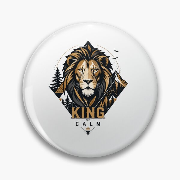 Item preview, King of Calm Lion | Geometric Lion Head | Majestic Wildlife Graphic T-Shirt & Sticker Design designed and sold by Lovestickerco.