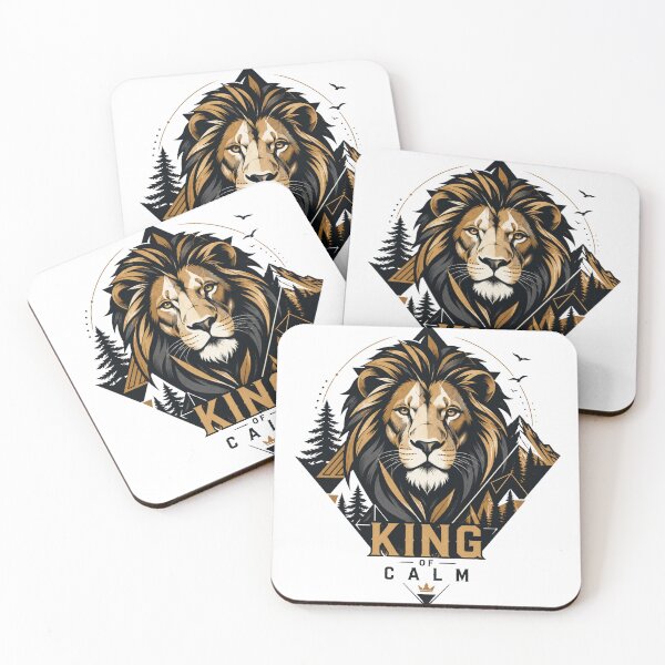 Item preview, King of Calm Lion | Geometric Lion Head | Majestic Wildlife Graphic T-Shirt & Sticker Design designed and sold by Lovestickerco.