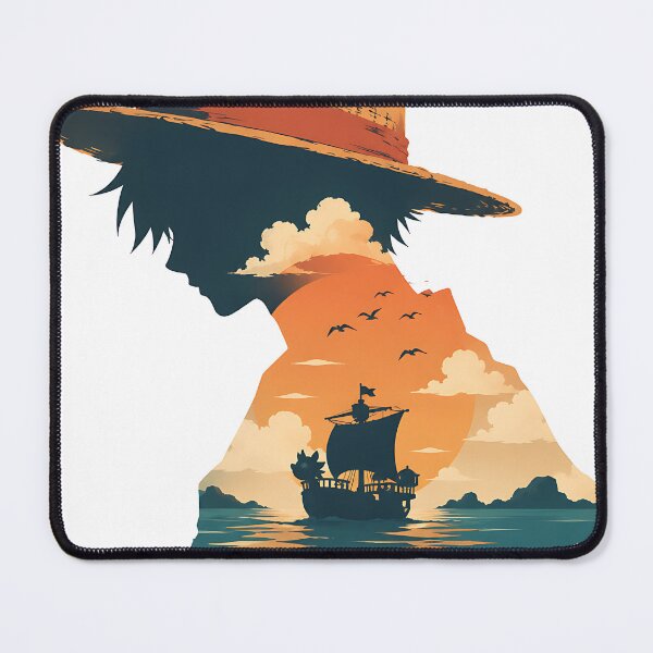 Item preview, Luffy Straw Hat Sunset Silhouette designed and sold by Jaideep Walia.