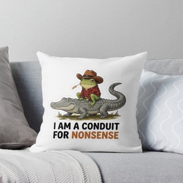 Item preview, I Am A Conduit For Nonsense Cowboy Frog designed and sold by raedattia.