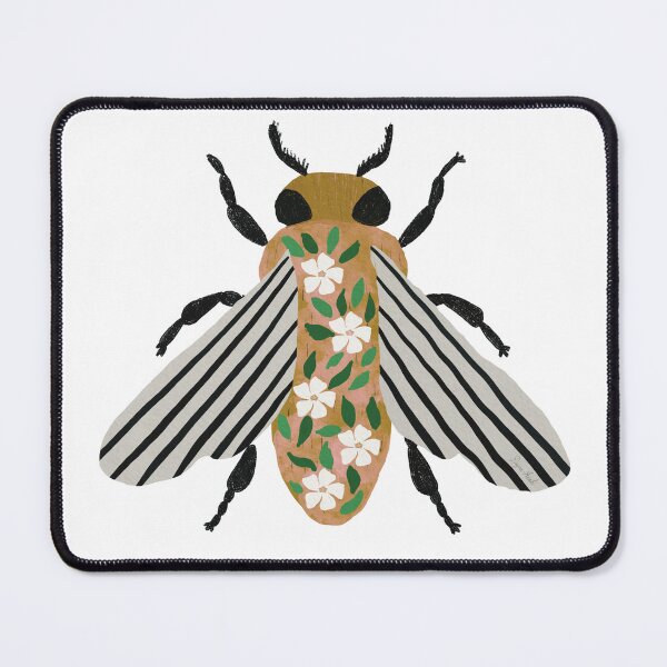 Item preview, Bee folk art Gouache Illustration designed and sold by Nuevomundo Arte Designs by Anahí .