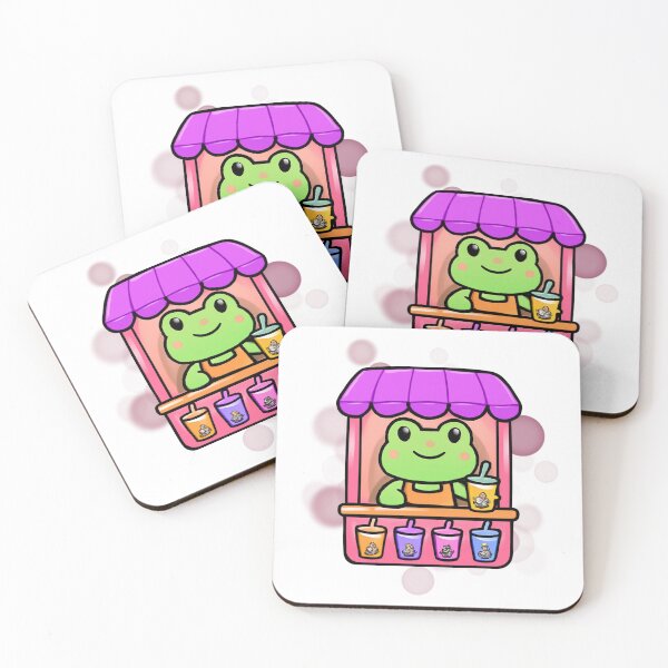 Item preview, Cute Frog Bubble Tea Cartoon designed and sold by iamKRUK.