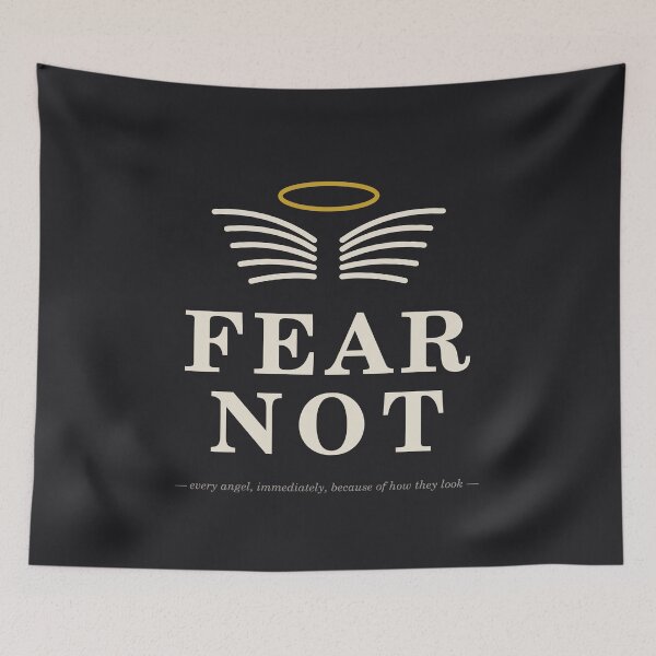 Item preview, Fear Not, Funny Biblical Angel Wings Halo Design designed and sold by One More Run.