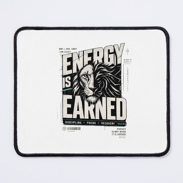 Item preview, Energy Is Earned Tactical Lion Design designed and sold by Presshue.