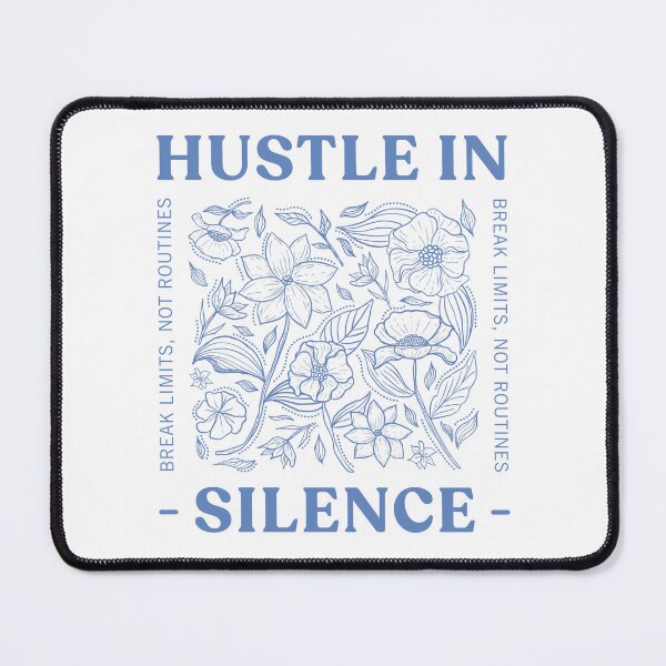 Item preview, Hustle in Silence – Break Limits, Not Routines Motivational Floral Poster designed and sold by CosmoMerchStore.