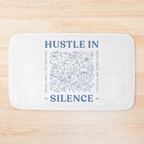 Item preview, Hustle in Silence – Break Limits, Not Routines Motivational Floral Poster designed and sold by CosmoMerchStore.
