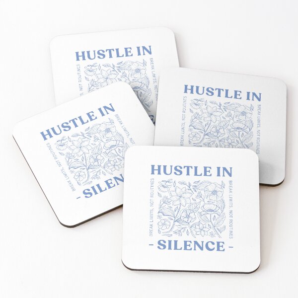 Item preview, Hustle in Silence – Break Limits, Not Routines Motivational Floral Poster designed and sold by CosmoMerchStore.