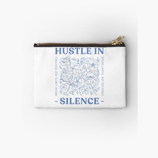 Item preview, Hustle in Silence – Break Limits, Not Routines Motivational Floral Poster designed and sold by CosmoMerchStore.