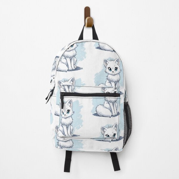 Item preview, Cute Kawaii Arctic Fox Sticker | Adorable White Fox Cartoon with Blue Eyes designed and sold by dreamz-world.