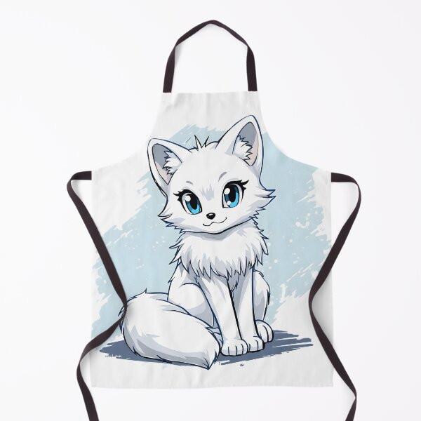 Item preview, Cute Kawaii Arctic Fox Sticker | Adorable White Fox Cartoon with Blue Eyes designed and sold by dreamz-world.