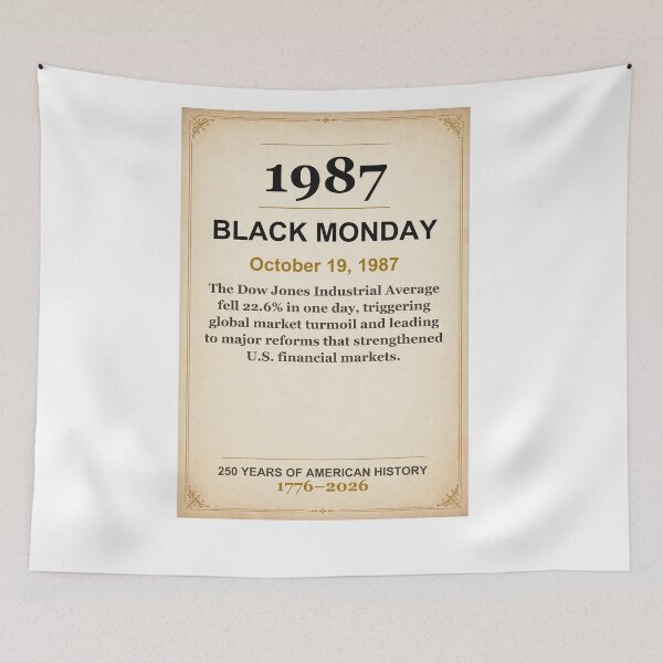 Item preview, America 250 | Black Monday | 1987 designed and sold by ariksworld.