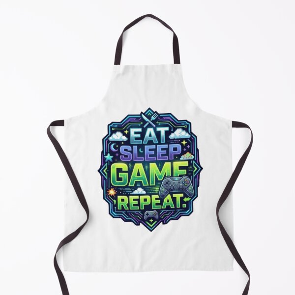 Item preview, Eat Sleep Game Repeat. | Gamer Typography Controller Gaming T-Shirt designed and sold by Faisal Shah.
