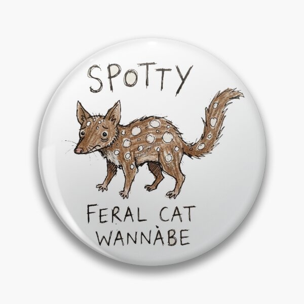 Item preview, Spotty Marsupial Feral Cat Wannabe Quoll Funny Australian Wildlife Sketch  designed and sold by Yellowriversss.