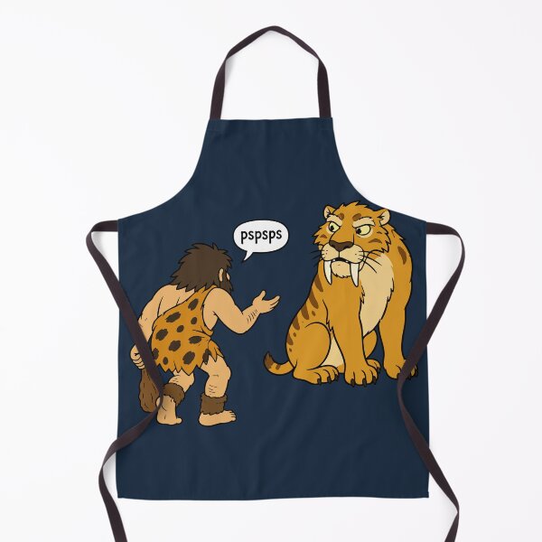 Item preview, Pspsps Caveman & Saber-Tooth Tiger – Here Kitty Kitty Funny Prehistoric Cat Lover Design designed and sold by ShirtRemarks.