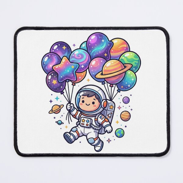 Item preview, Cute Astronaut with Space Balloons designed and sold by YNAMREG.
