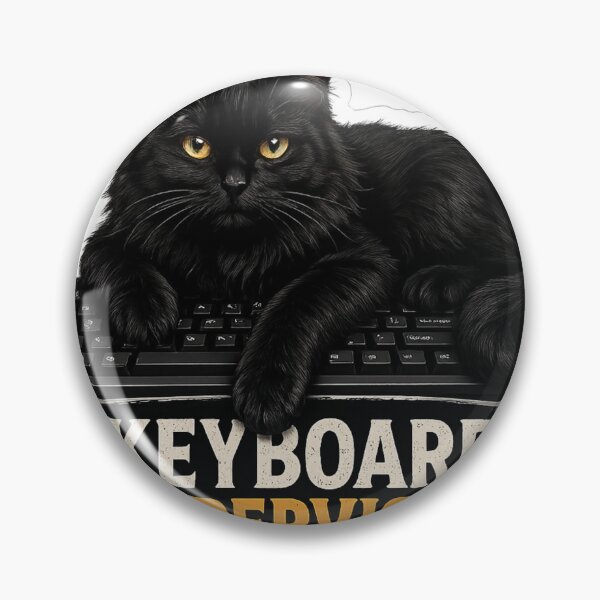 Item preview, Keyboard Supervisor Black Cat Sticker | Funny Cat on Keyboard | Programmer Cat Gift designed and sold by Skedart.