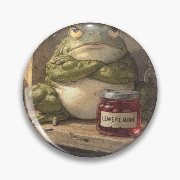 Item preview, Grumpy Toad Leave Me Alone Jam Jar designed and sold by PictorialWhimsy.