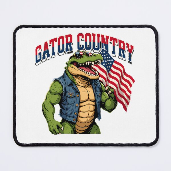 Item preview, Gator Country Funny Alligator American Style designed and sold by WonderMugStudio.