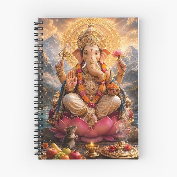 Item preview, Lord Ganesha Lotus Blessing Spiritual Artwork designed and sold by hutofdesigns.