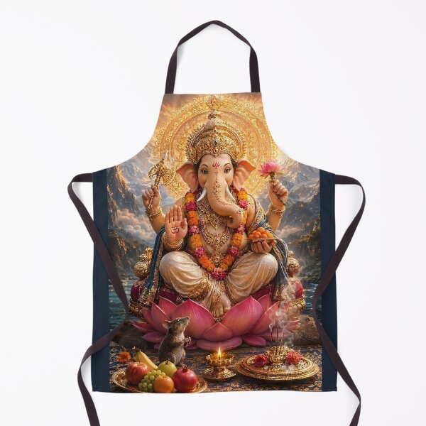 Item preview, Lord Ganesha Lotus Blessing Spiritual Artwork designed and sold by hutofdesigns.