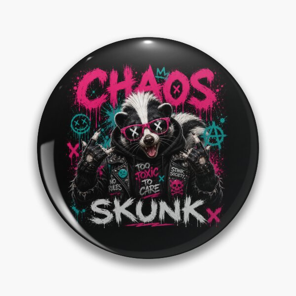 Item preview, Chaos Skunk – Punk Rock Street Art designed and sold by Dogandesighn.