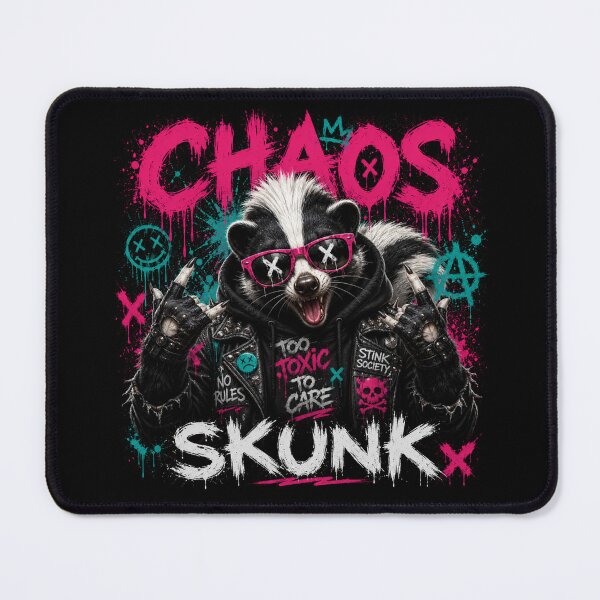 Item preview, Chaos Skunk – Punk Rock Street Art designed and sold by Dogandesighn.