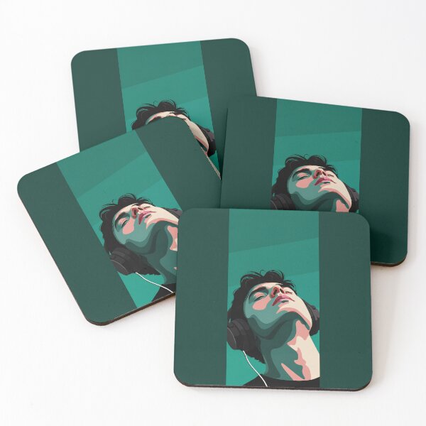 Item preview, Lost in the Music – Modern Minimalist Portrait with Headphones designed and sold by KiraChie.