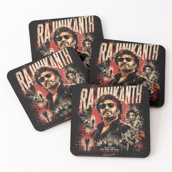 Item preview, Rajinikanth Vintage Action Collage Poster designed and sold by Abidel.